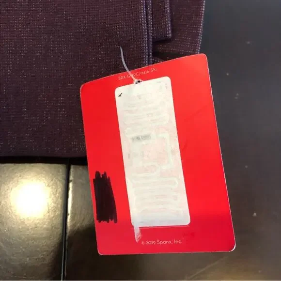 Spanx Jammy Plum maroon pink track stripe seamless leggings size Small NWT - Picture 12 of 15